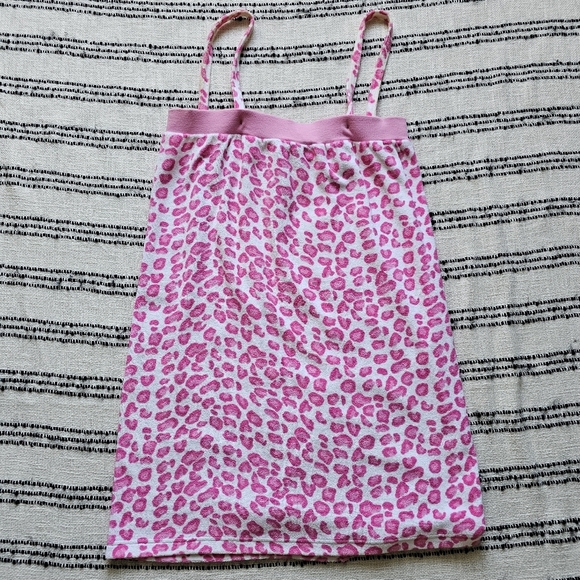 OP Pink and White Leopard Print Terry Bath Towel Wrap - Picture 9 of 11